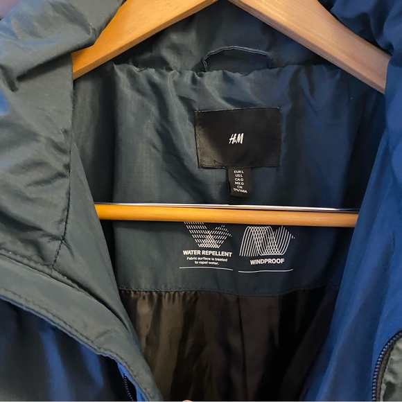 Puffer Coat Men Large Navy H&M - Picture 3 of 4